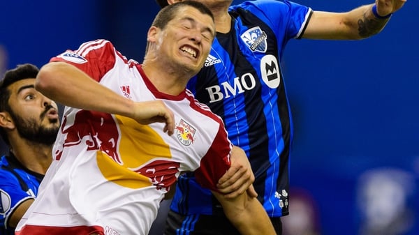 Karl Ouimette had a busy afternoon for the Red Bulls