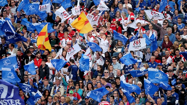 Ulster and Lerinster fans during the 2014 Pro12 semi-final