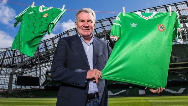Ray Houghton promoting SSE Airtricity's #PowerOfGreen summer football campaign at Aviva Stadium