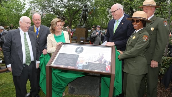 The statue was reconditioned earlier this year and re-dedicated to mark the 1916 cenenary