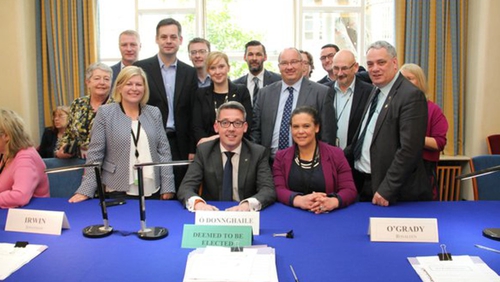 Sinn Féin's Niall Ó Donnghaile was elected on the Administrative panel this morning (Pic: @OireachtasNews)