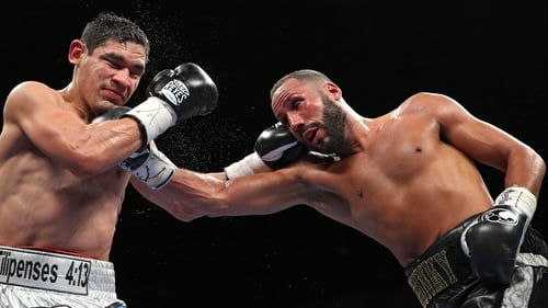 James DeGale lands a right on Rogelio Medina's chin as the champion defended his IBF belt