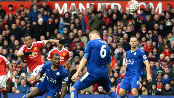 Anthony Martial (L) gave Manchester United the lead