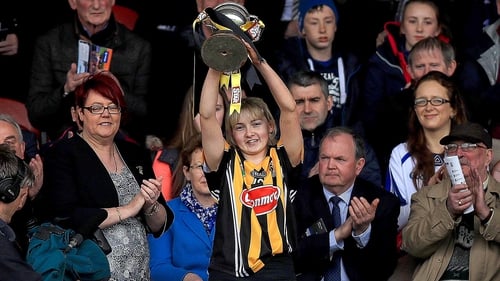 Kilkenny captain Michelle Quilty lifts the cup