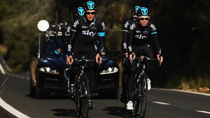 Nicolas Roche (L) and Philip Deignan will line up for this week's Giro d'Italia