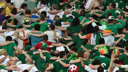 Republic of Ireland fans revelling in the atmosphere at Euro 2012