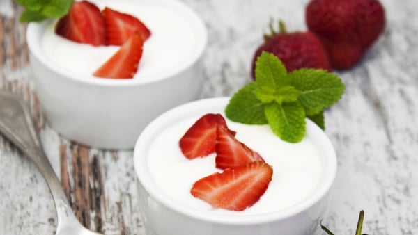 Rory O'Connell shares his delicious recipe for yoghurt and star anise cream, served with poached plums, rhubarb compote or sugared strawberries.