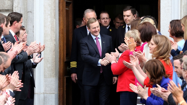 Enda Kenny is Fine Gael's first leader to be re-elected as Taoiseach for a second term