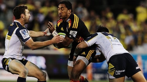 Bundee Aki in action for the Chiefs before his switch to Connacht