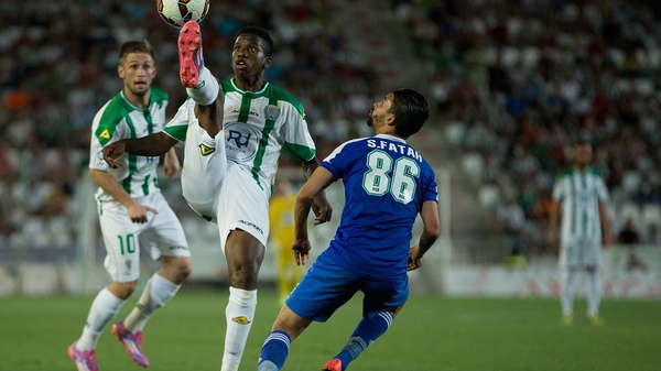 Patrick Ekeng in action for his old club Cordoba in Spain in 2014
