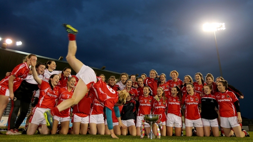 Cork toast their victory in Parnell Park