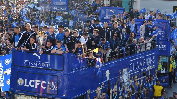 Leicester parade their Premier League title