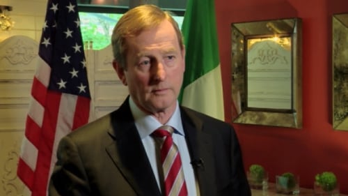 Enda Kenny was speaking from Washington DC as part of a two-day trip to commemorate the 1916 Rising