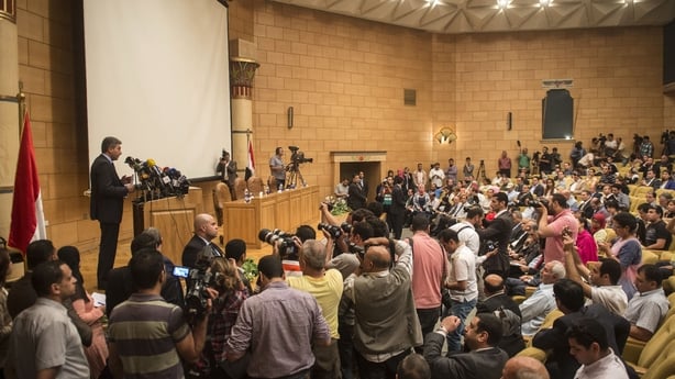 Sherif Fathi addresses a press conference
