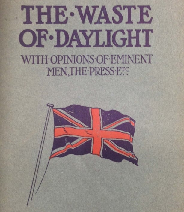 The cover of the 1914 edition of Willett's pamphet The Waste of Daylight
