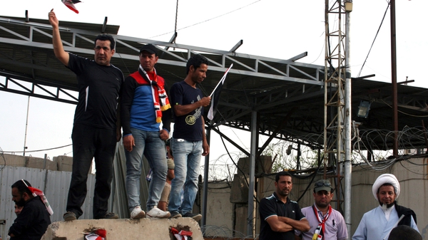 Protesters also stormed the Green Zone on 30 April