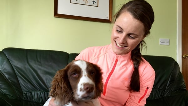 Ciara Mageean at home in Portaferry with her puppy Rio