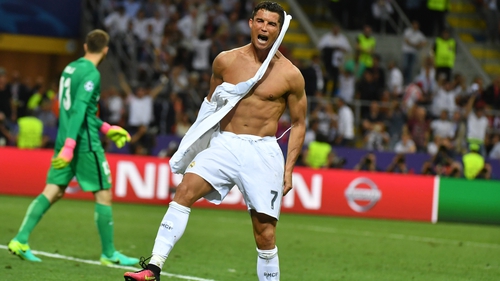 Cristiano Ronaldo celebrates scoring the decisive penalty