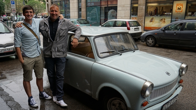 Donal meets his Budapest guide Andras