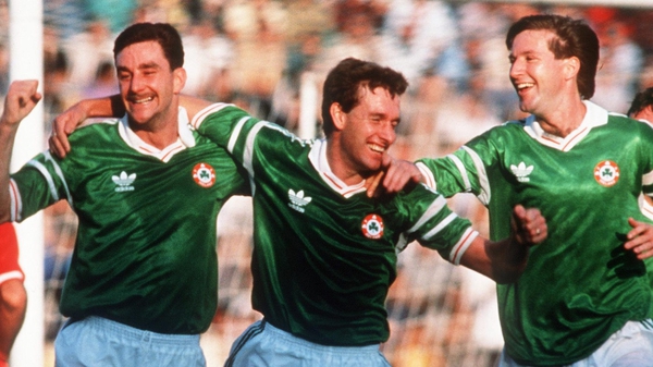 John Aldridge, Kevin Sheedy and Ronnie Whelan in their heyday with the Republic of Ireland