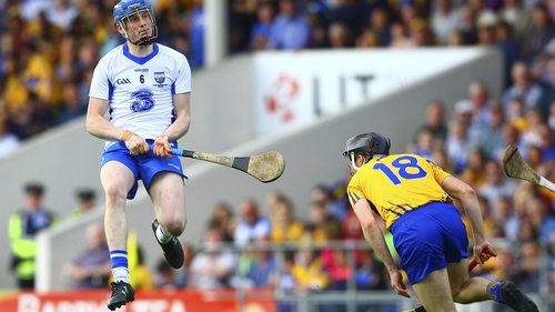 Aussie Gleeson scoring a trademark long-range point for Waterford against Clare in the Division 1 League final replay