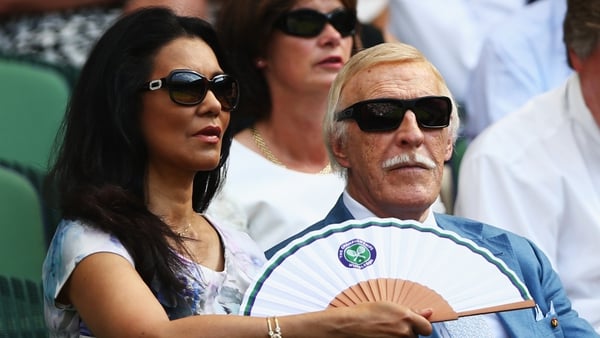 Bruce Forsyth and wife Wilnelia Merced at Day 3 of Wimbledon July 2015