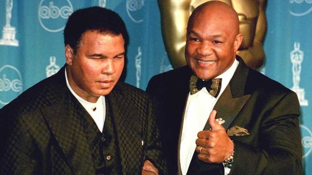 George Foreman and Muhammad Ali in 1997
