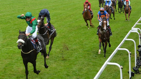 Harzand (sheepskin noseband) is a top-price 10-11 favourite for the Irish Derby