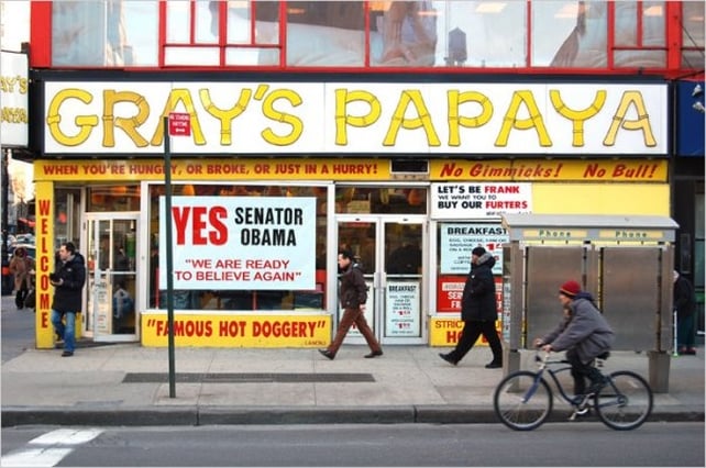 Hot Dogs at Gray's Papaya are worth getting in line for
