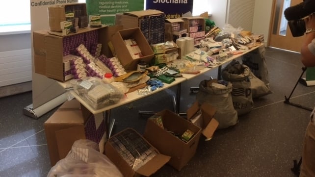 The counterfeit and other illegal medicines were worth around €350,000 The counterfeit and other illegal medicines were worth around €350,000
