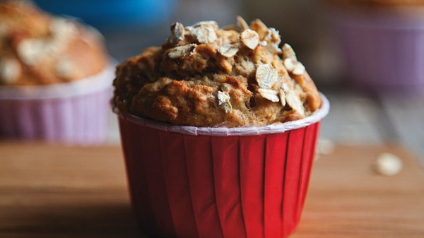A nice start to the day, Donal Skehan's Banana and Oatmeal Muffins.