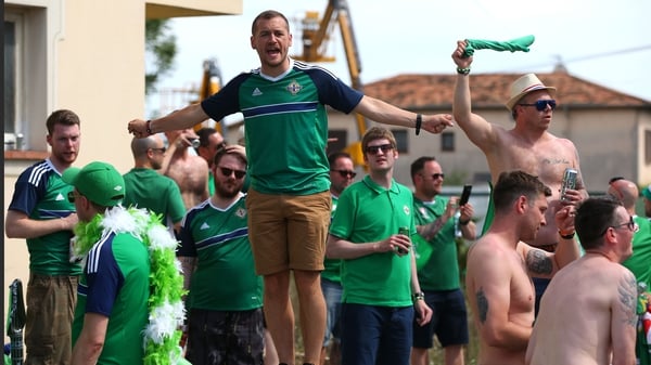 The green and white army were in high spirits ahead their game against Poland