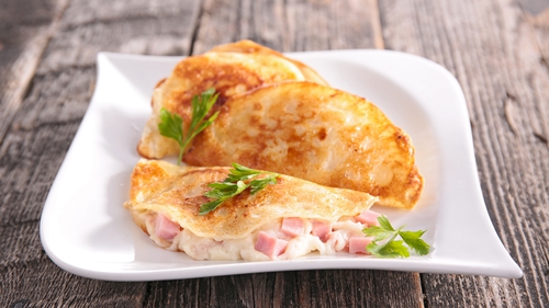 Bacon, Egg, and Cheese Crepes Recipe