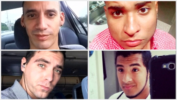 (Clockwise from top left) Eric Ivan Ortiz-Rivera, 36, Stanley Almodovar III, 23, Luis Vielma, 22, and Edward Sotomayor Jr, 34, were among the first victims to be named