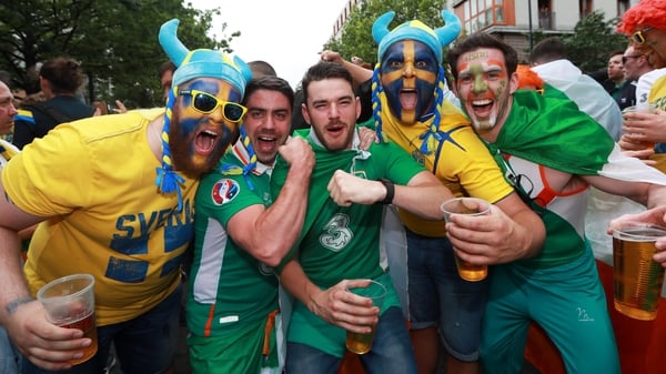 Fans from both nations were in high spirits well before kick-off...