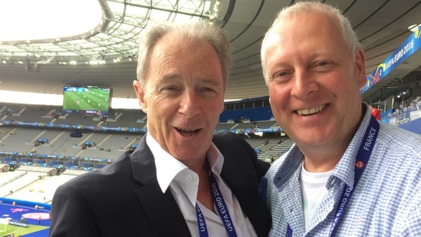 Brian Kerr and Adrian Eames in the Stade de France