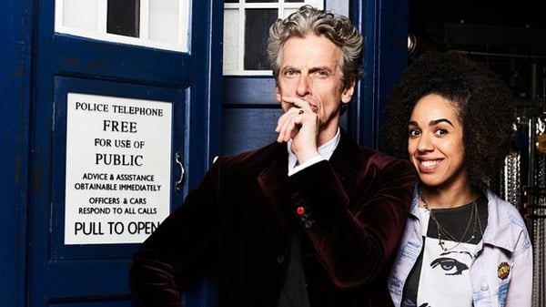 Doctor Who's Peter Capaldi with Pearl Mackie