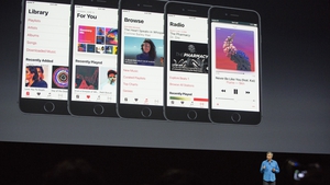 Eddy Cue on stage at Apple's Worldwide Developer Conference this week