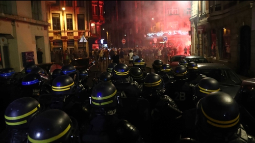 French riot police deal with England fans in Lille