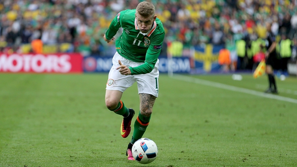 James McClean in action against Sweden in Ireland's opening Euro 2016 game