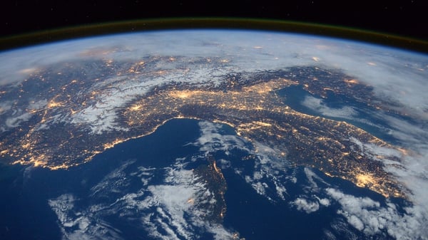 From space the Alps, Italy, and Mediterranean can be seen, taken from the International Space Station (Pic: NASA)