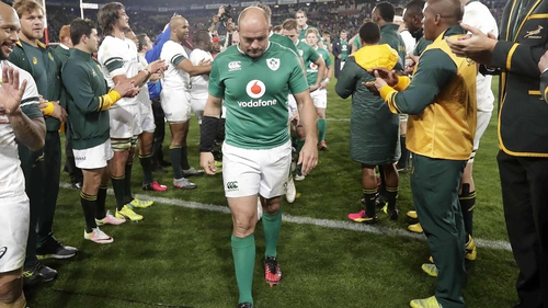 Rory Best leads his team off the field