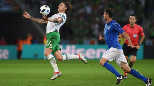 Jeff Hendrick in action against Italy at Euro 2016