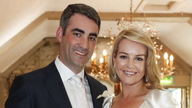 Claire Byrne and Gerry Scollan on their wedding day last summer