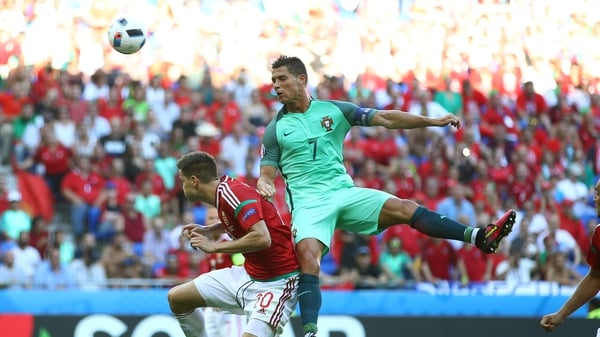 Ronaldo got off the mark with two goals against Hungary