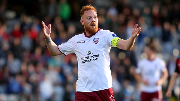 Ryan Connolly celebrates his equaliser for Galway