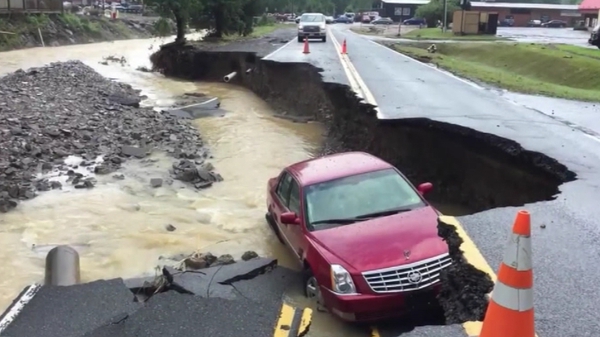 West Virginia was hit by up to 25cm inches of rain