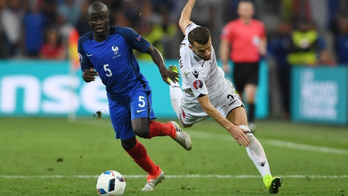 Kante in action for France during the recent Euro 2016 tournament