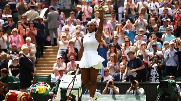 Serena Williams served outstandingly against Elena Vesnina, losing just one point on her first serve in the entire match