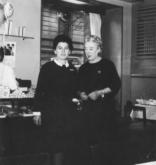Margaret (right) and a member of her staff